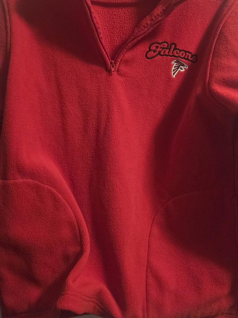 NFL Falcons Red Quarter-Zip Fleece Pullover